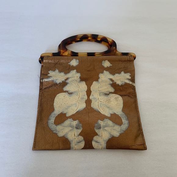 Bronze Splatter Paint Clutch - Picture 1 of 3